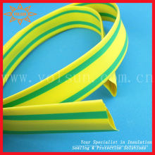 Tube thermorétractable vert jaune Tube thermorétractable rayé jaune et vert